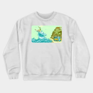 WOOHOOO SERF CAMP PORTUGAL Crewneck Sweatshirt